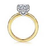 14K Y Gold 0.22ctw G-H/SI1 Hidden Halo Diamond Mounting