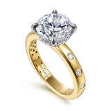 14K Y Gold 0.22ctw G-H/SI1 Hidden Halo Diamond Mounting