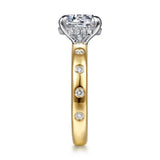 14K Y Gold 0.22ctw G-H/SI1 Hidden Halo Diamond Mounting
