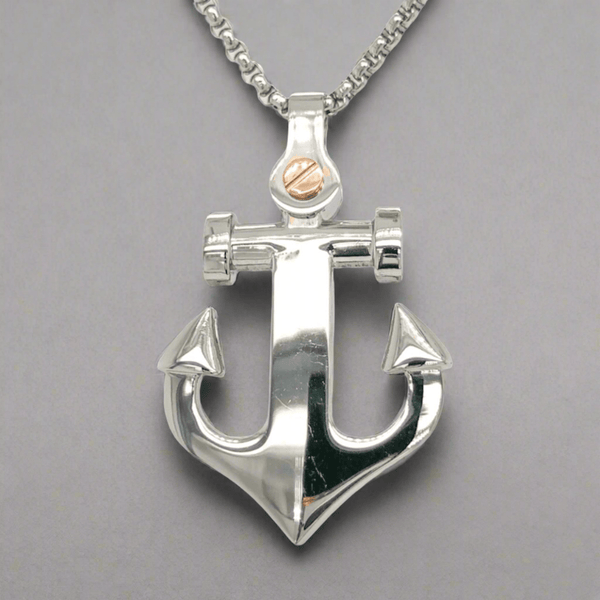 STST Men’s Anchor Pendant - Walter Bauman Jewelers