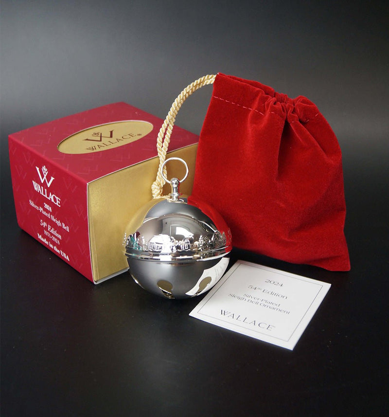 Wallace 2024 Silver - Plated Sleigh Bell Ornament, 54rd Edition - Walter Bauman Jewelers