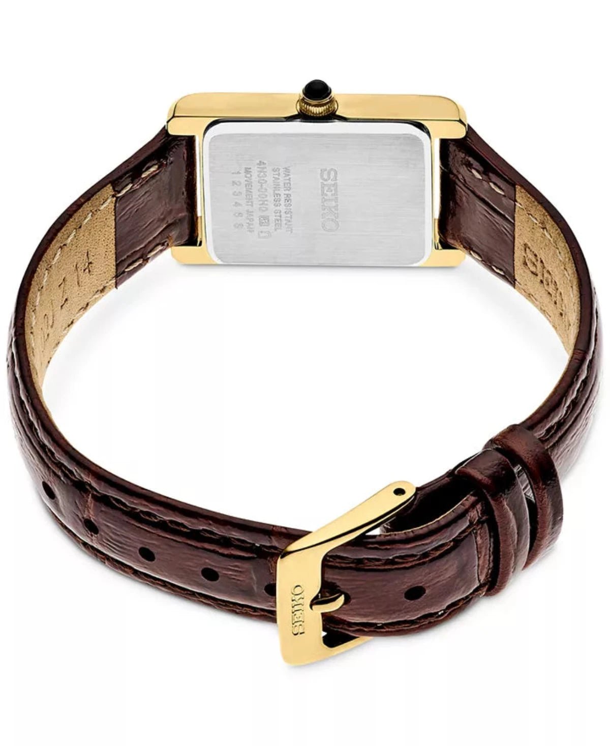Women's Seiko Watch Brown Leather Band SWR066 – Walter Bauman Women's Seiko Watch Brown Leather Band SWR066 – Walter Bauman