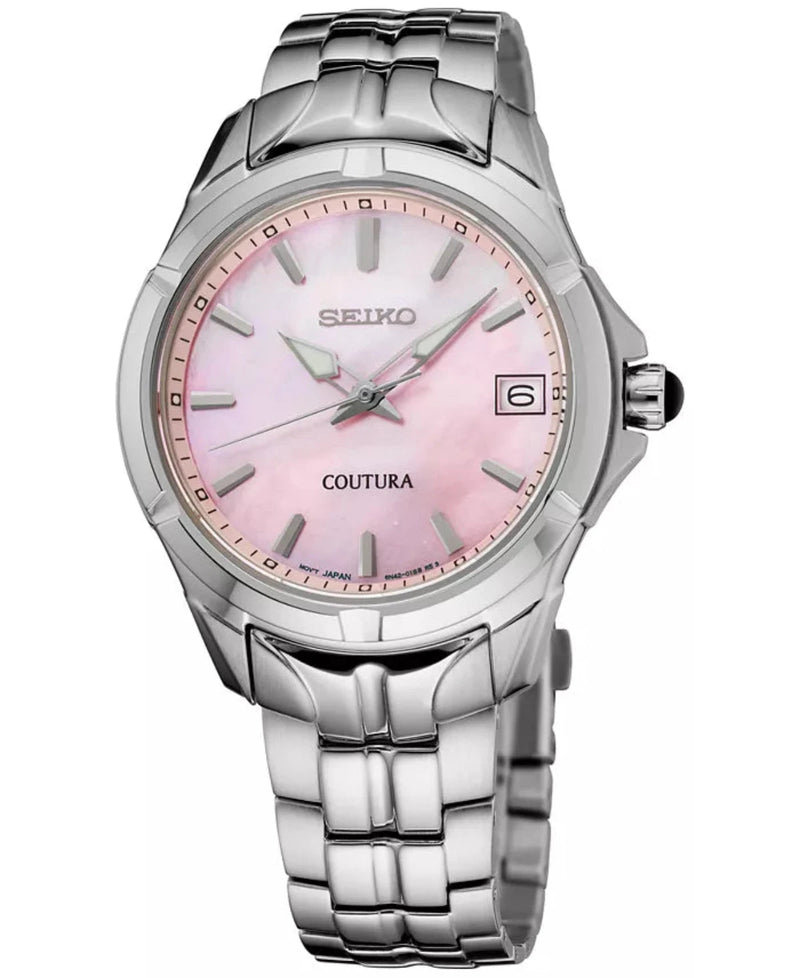 Women's Seiko Watch Pink MOP Dial SUR585 - Walter Bauman Jewelers