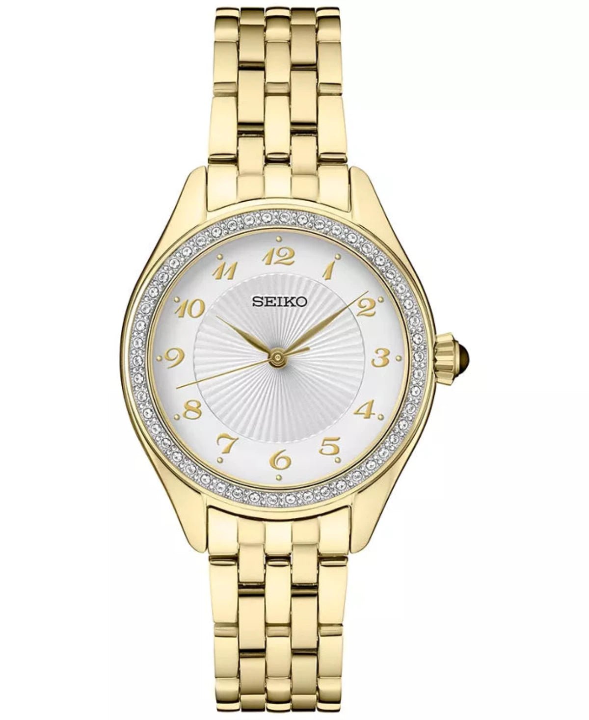 seiko ladies dress watches Seiko Women's All Gold Tone Watch, Gem Hour Markers