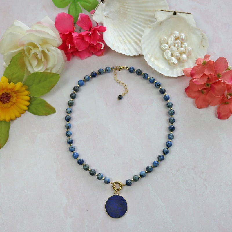 YGP Blue Jasper and Lapis Pendant Necklace. Set of Three - Walter Bauman Jewelers