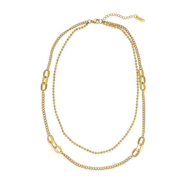 YGP Stainless Double Strand Necklace - Walter Bauman Jewelers