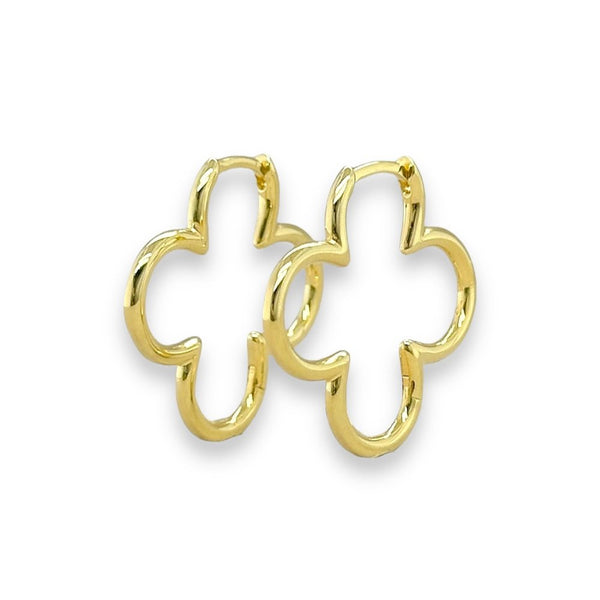 YGP Sterling 18mm Clover Shape Hoop Earrings - Walter Bauman Jewelers