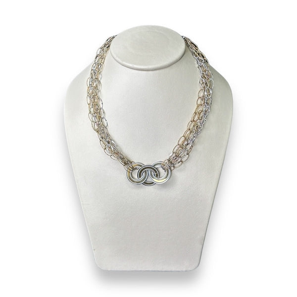 YGP Sterling 6 Strand “Dahlia” Interlocking Circle Necklace - Walter Bauman Jewelers