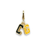 YGP Sterling Black and Yellow Enamel "CG" Charm - Walter Bauman Jewelers