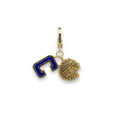 YGP Sterling Blue Enamel "C" Charm and Indian Charm - Walter Bauman Jewelers