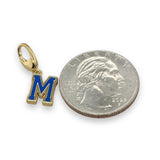 YGP Sterling Blue Enamel "M" Charm - Walter Bauman Jewelers