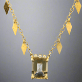 YGP Sterling Citrine and CZ Necklace - Walter Bauman Jewelers