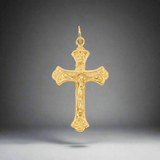 YGP Sterling Crucifix 36.5mm x 22mm - Walter Bauman Jewelers