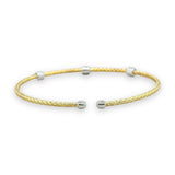 YGP Sterling CZ Cuff Bracelet - Walter Bauman Jewelers