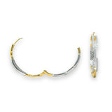 YGP Sterling CZ Reversible Paperclip Hoop Earrings - Walter Bauman Jewelers