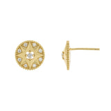 YGP Sterling CZ Round Star Stud Earrings - Walter Bauman Jewelers