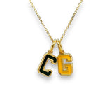 YGP Sterling Enamel "CG" Pendant - Walter Bauman Jewelers