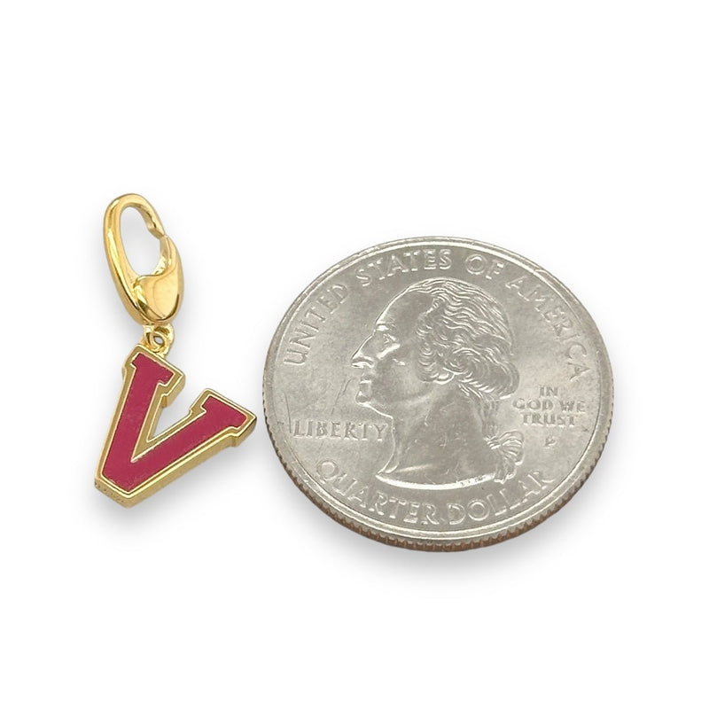 YGP Sterling Enamel "V" Charm - Walter Bauman Jewelers