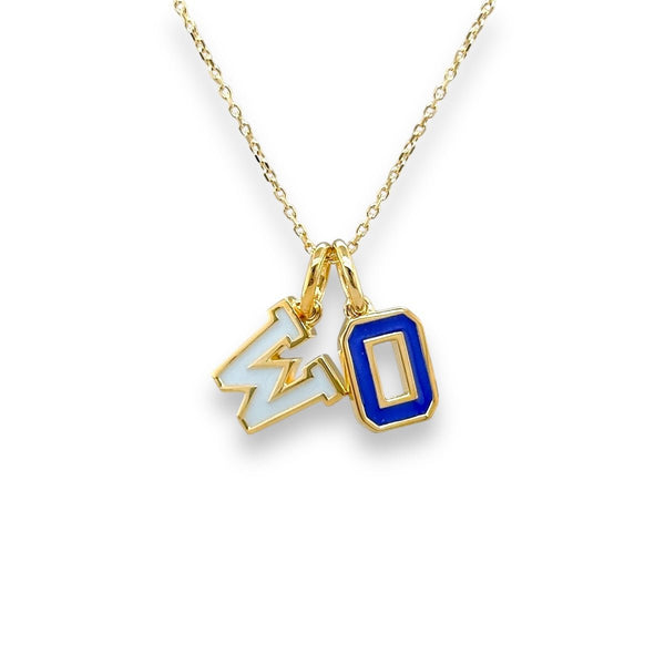 YGP Sterling Enamel "WO" Pendant - Walter Bauman Jewelers