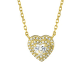 YGP Sterling Heart Necklace with CZ - Walter Bauman Jewelers