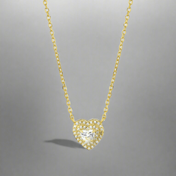 YGP Sterling Heart Necklace with CZ - Walter Bauman Jewelers