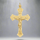 YGP Sterling Large Ornate Crucifix 50mm x 31mm - Walter Bauman Jewelers