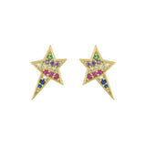 YGP Sterling Multi - Color CZ Star Stud Earrings - Walter Bauman Jewelers