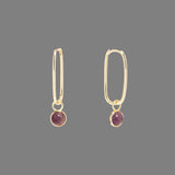 YGP Sterling Rose Quartz Drop Hoop Earrings - Walter Bauman Jewelers