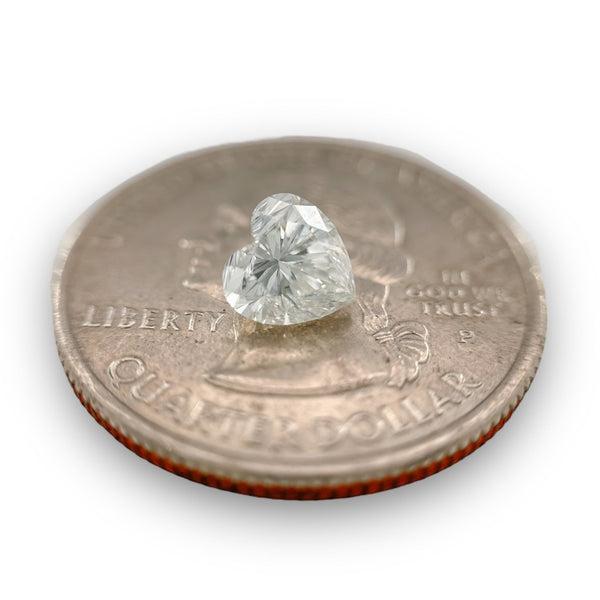 1.00ctw G/SI2 Heart Shape Diamond GIA #6223473683 - Walter Bauman Jewelers