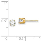 14k 4.5mm CZ stud earrings - Walter Bauman Jewelers