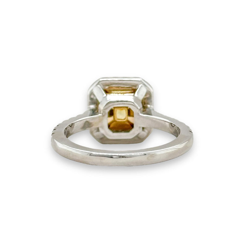 14K and 18K G/VVS2 2.62ctw Fancy Yellow Diamond Ring GIA6125876888 - Walter Bauman Jewelers