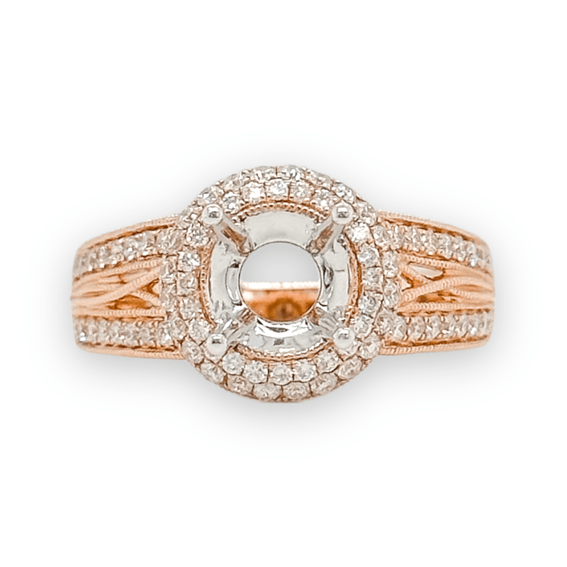 14K R Gold 0.63ctw G-H/SI2 Diamond Mounting Ring - Walter Bauman Jewelers