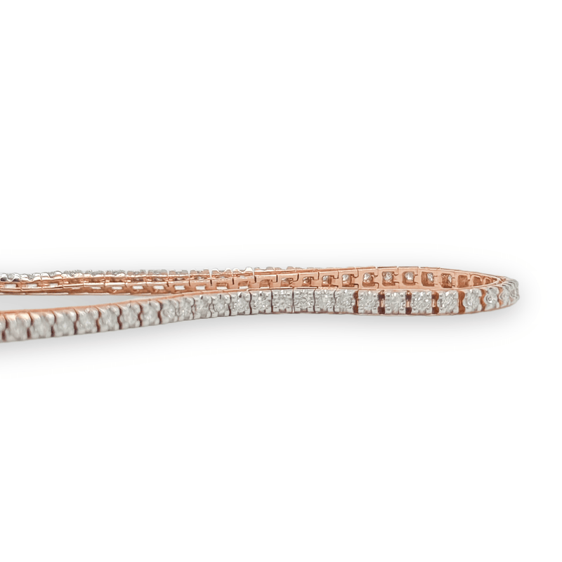 14K R Gold 1ctw Diamond Tennis Bracelet 8.1grms - Walter Bauman Jewelers