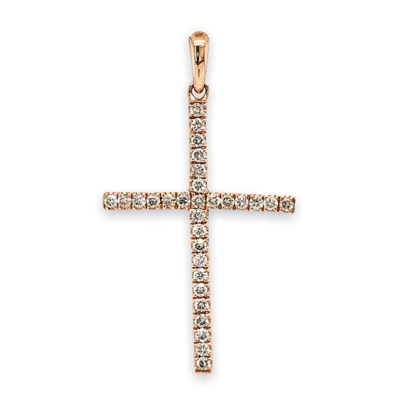 14K R Gold .30cttw Diamond Cross - Walter Bauman Jewelers