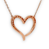 14K R Gold .50cttw Diamond Heart Pendant - Walter Bauman Jewelers