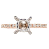 14K RG 0.21cttw G/I1 Diamond Engagement Ring Mounting - Walter Bauman Jewelers