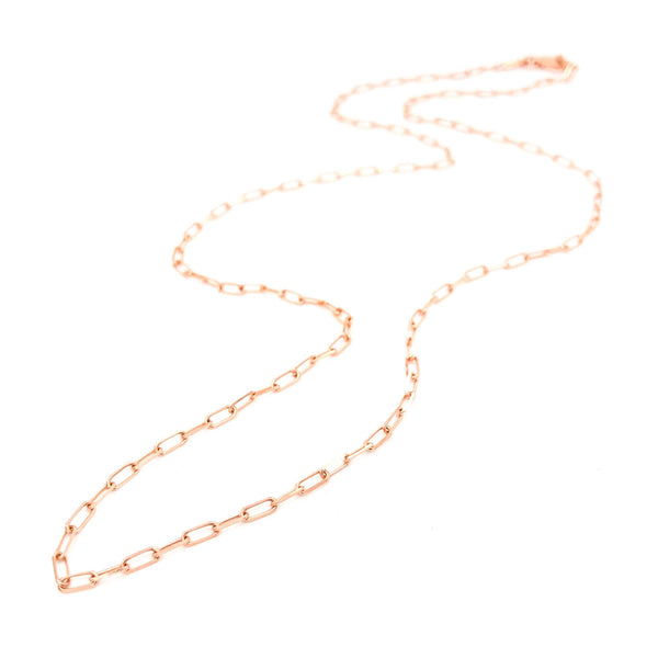 14K RG 1.7mm 18” Paperclip Chain - Walter Bauman Jewelers