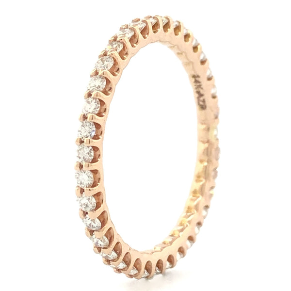 14K RG .50cttw Diamond Eternity Band - Walter Bauman Jewelers