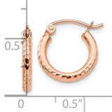 14k RG Lightweight Diamond-cut Hoop Earrings - Walter Bauman Jewelers