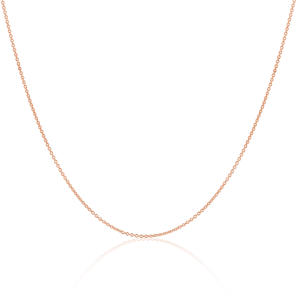 14K Rose Gold 16" Cable Chain - Walter Bauman Jewelers