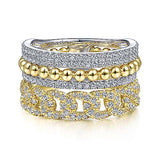 14K TT 1cttw Diamond Ring - Walter Bauman Jewelers
