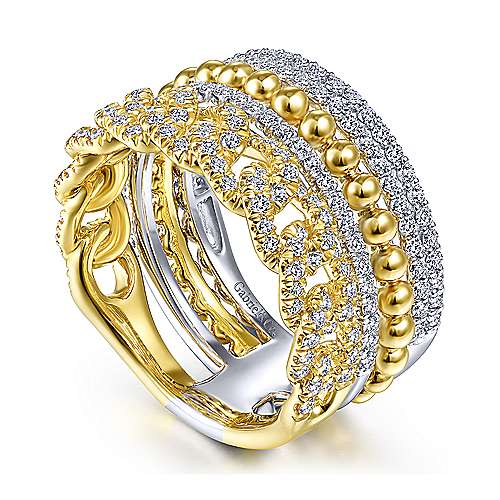 14K TT 1cttw Diamond Ring - Walter Bauman Jewelers