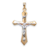 14K TT 35x21.8mm INRI Crucifix - Walter Bauman Jewelers