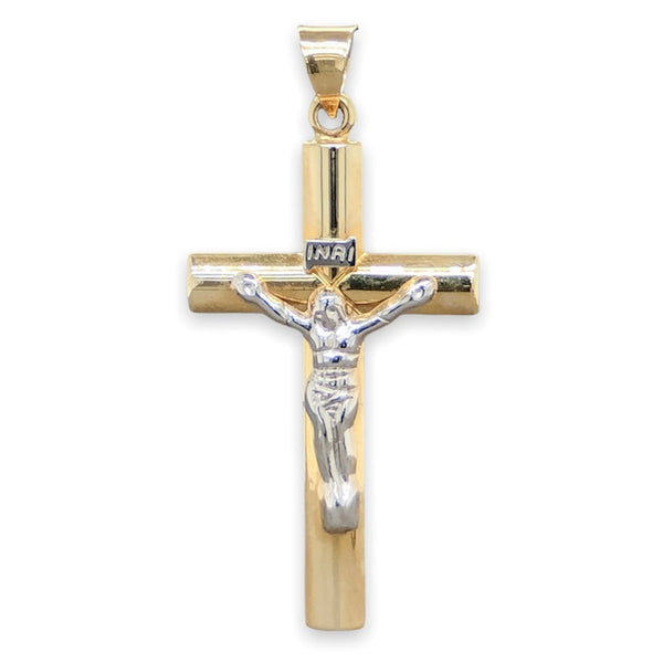 14K TT 44.2x24mm INRI Crucifix - Walter Bauman Jewelers