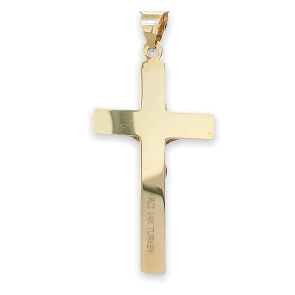 14K TT 44.2x24mm INRI Crucifix - Walter Bauman Jewelers