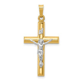 14K TT Hollow Crucifix - Walter Bauman Jewelers