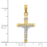 14K TT Hollow Crucifix 1.9grm - Walter Bauman Jewelers