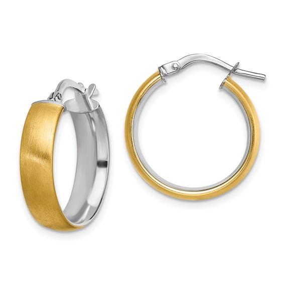 14K TT Hoop Earrings - Walter Bauman Jewelers