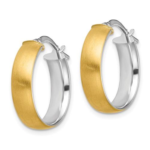 14K TT Hoop Earrings - Walter Bauman Jewelers
