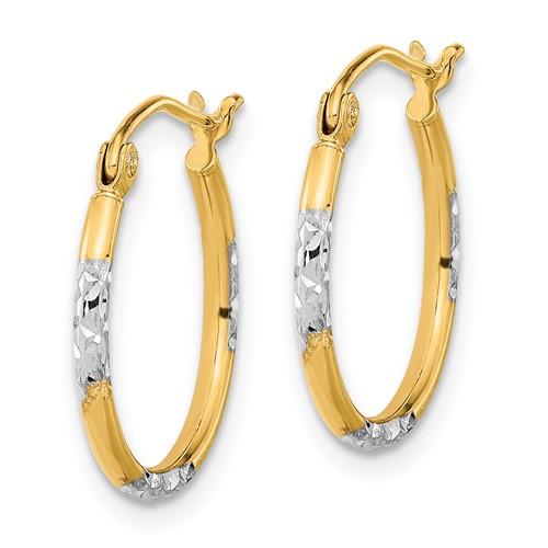 14K TT Hoop Earrings - Walter Bauman Jewelers